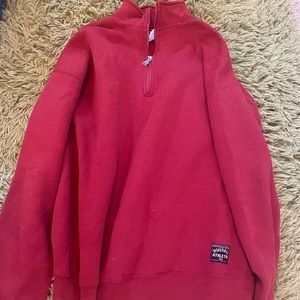 Red Russell Brand Quarter Zip